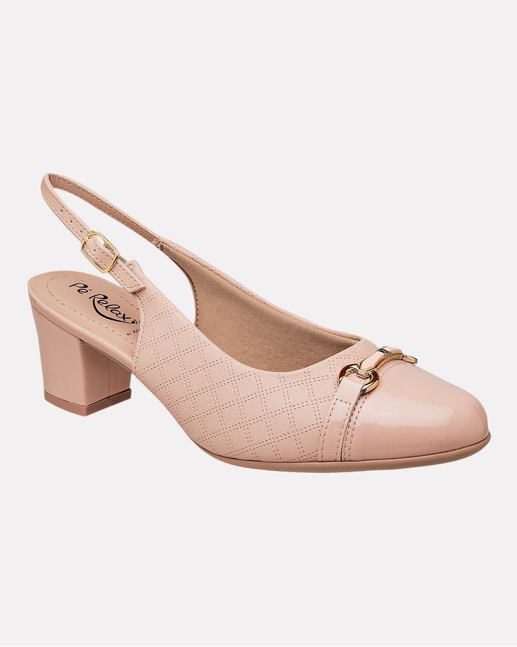 Sapato Slingback Salto Médio - Rose