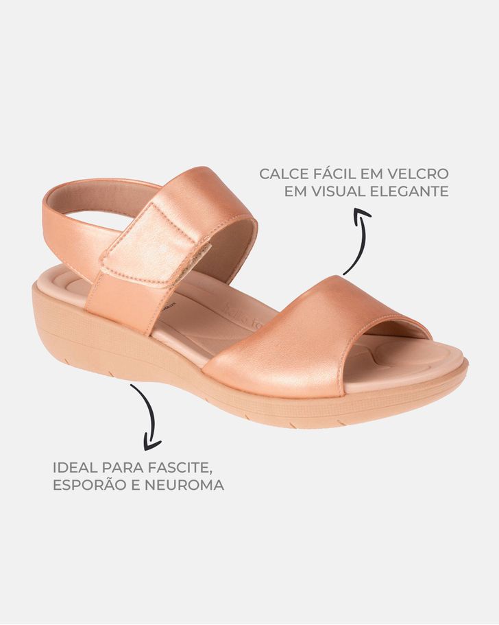 Sandália Helicônia - Ouro Rosada