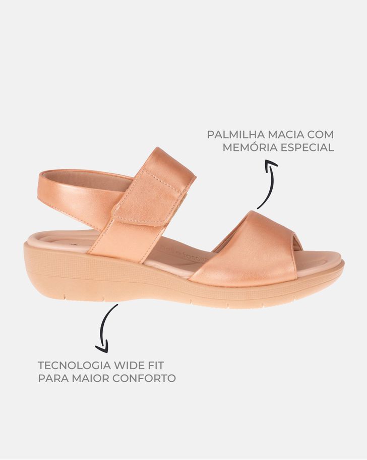 Sandália Helicônia - Ouro Rosada