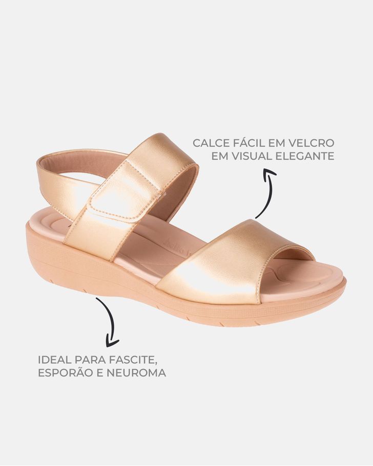 Sandália Helicônia - Ouro