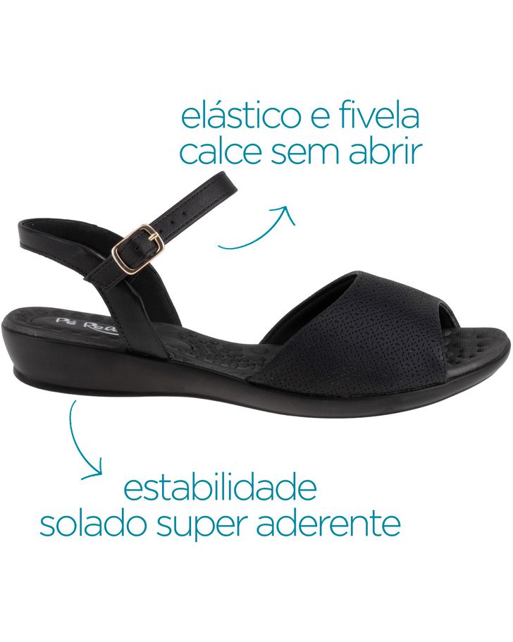 Sandália Anatômica Jasmim - Preta