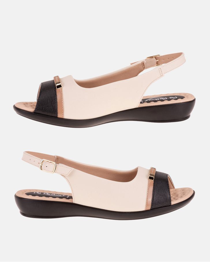 Slingback Jasmim Rasteira - Off White