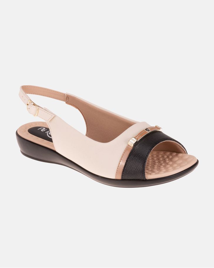 Slingback Jasmim Rasteira - Off White