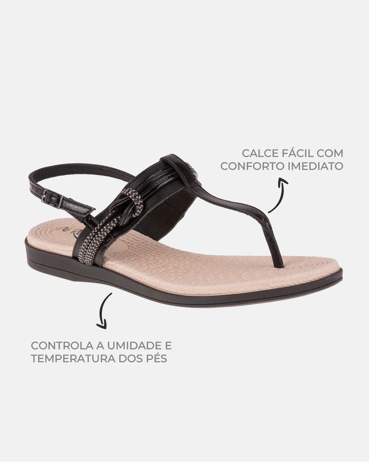 Rasteirinha Gardênia - Preto