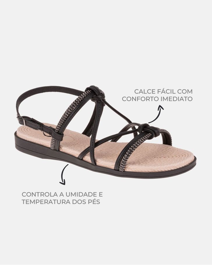 Rasteirinha Gardênia - Preto