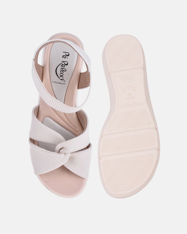 Sandália Anabela Papoula - Off White