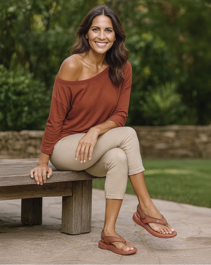 Sandália Esporão Anabela Médio – Ocre