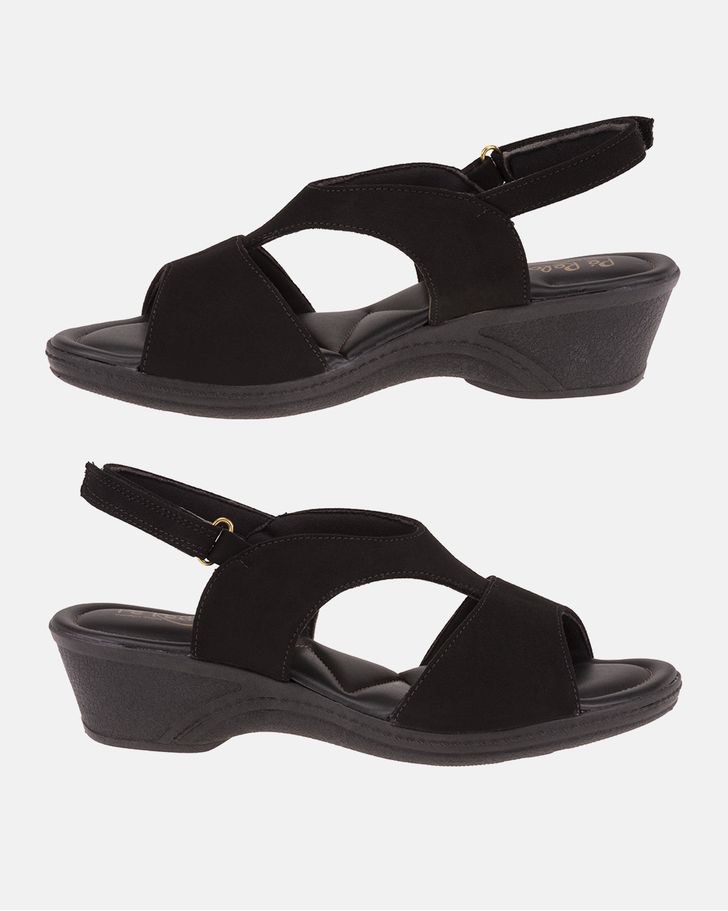 Sandália Verbena - Suede Preta