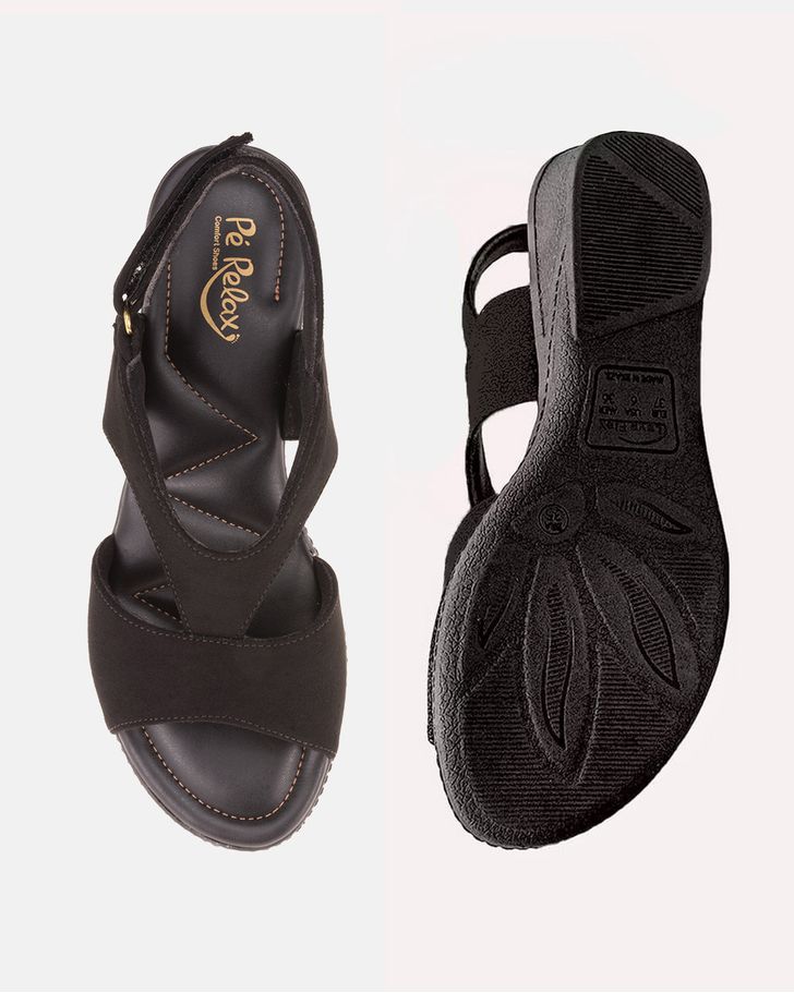 Sandália Verbena - Suede Preta