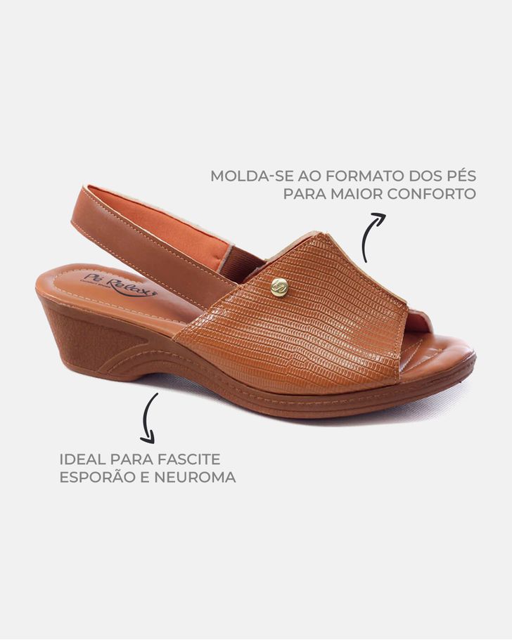 Sandália Fechada Verbena - Caramelo