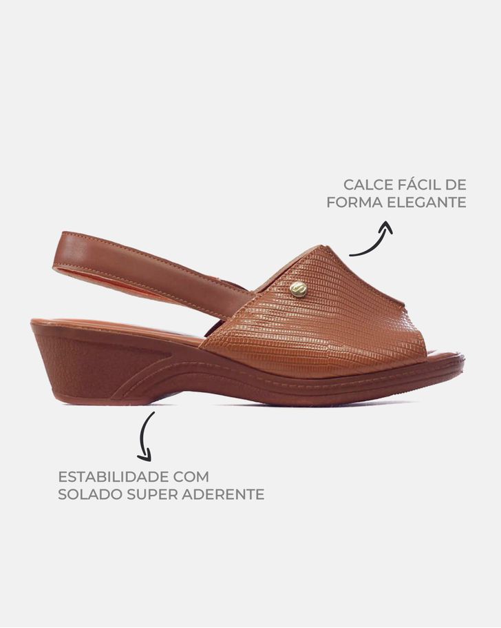 Sandália Fechada Verbena - Caramelo