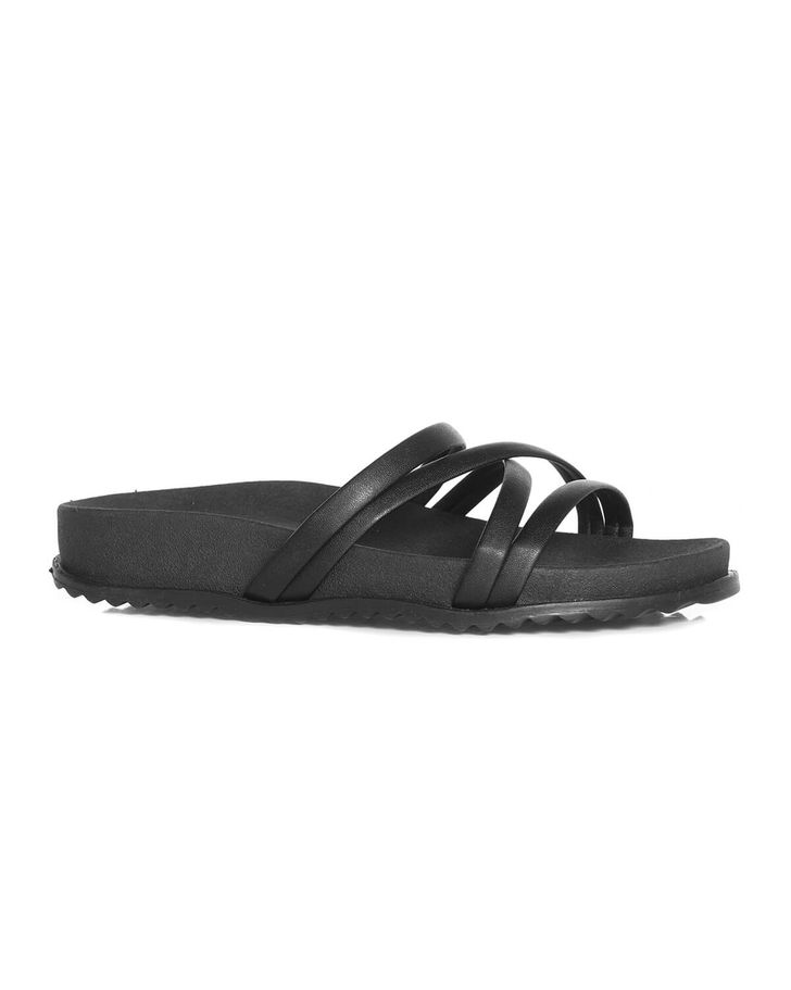 Tamanco Papete Feminina Flatform Birken - Soft Preto