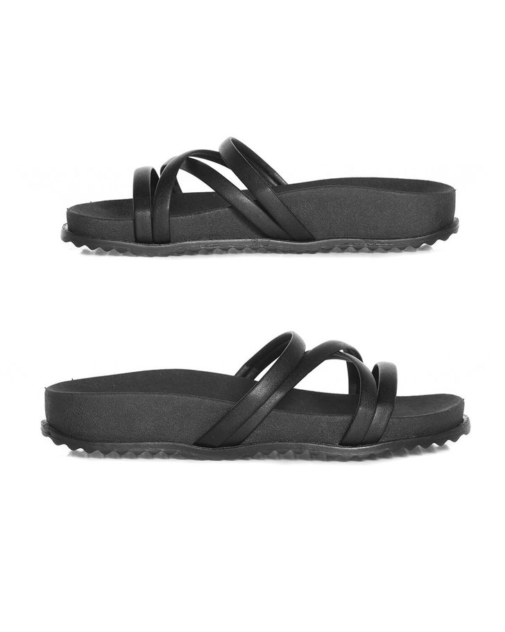 Tamanco Papete Feminina Flatform Birken - Soft Preto