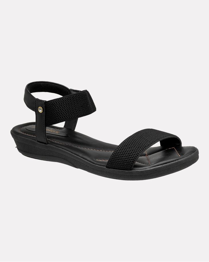 Sandália Gerânio Salto Baixo - Preta