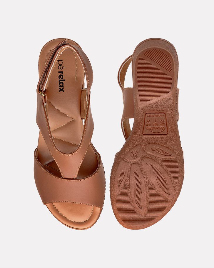 Sandália Salto Médio Verbena - Caramelo