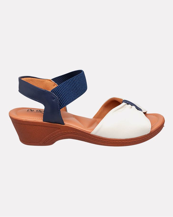 Sandália Verbena - Off White / Marinho