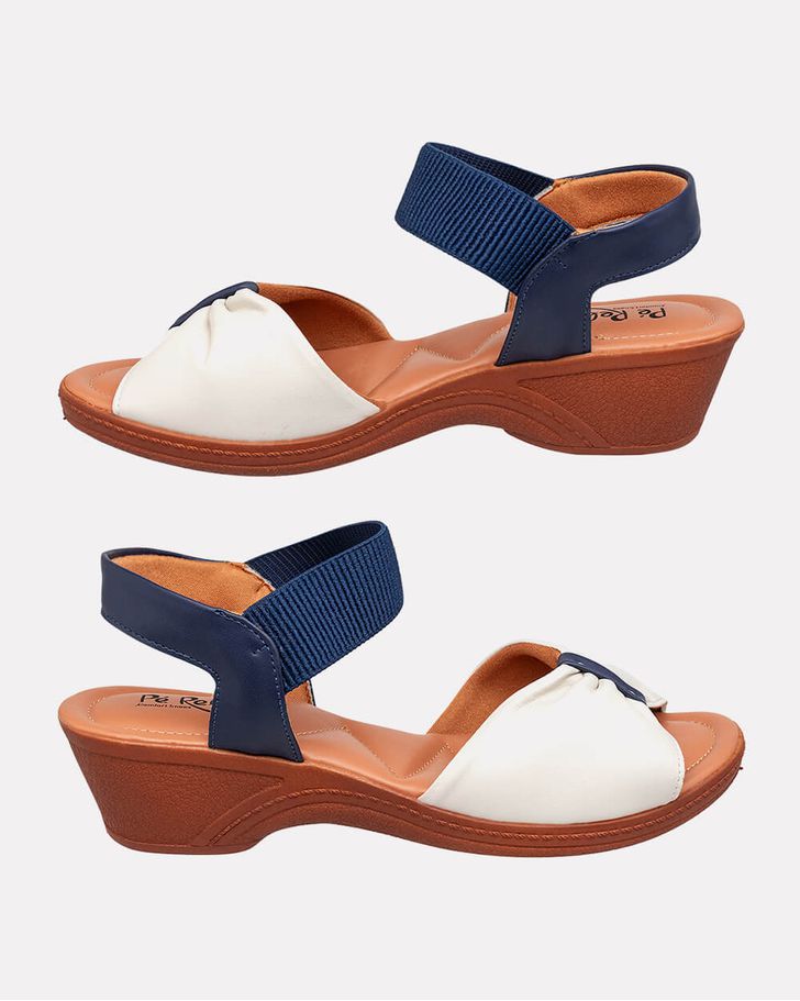 Sandália Verbena - Off White / Marinho