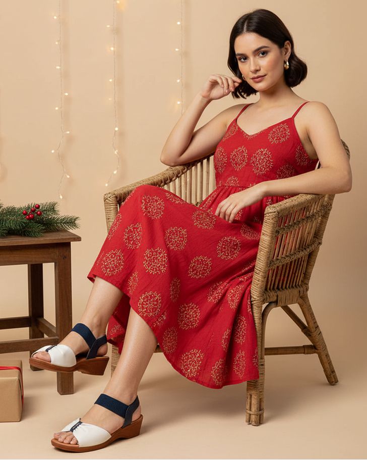 Sandália Verbena - Off White / Marinho