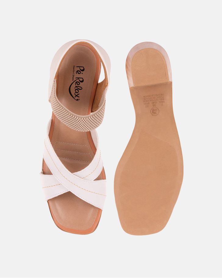 Sandália Versilia Salto Grosso - Off White