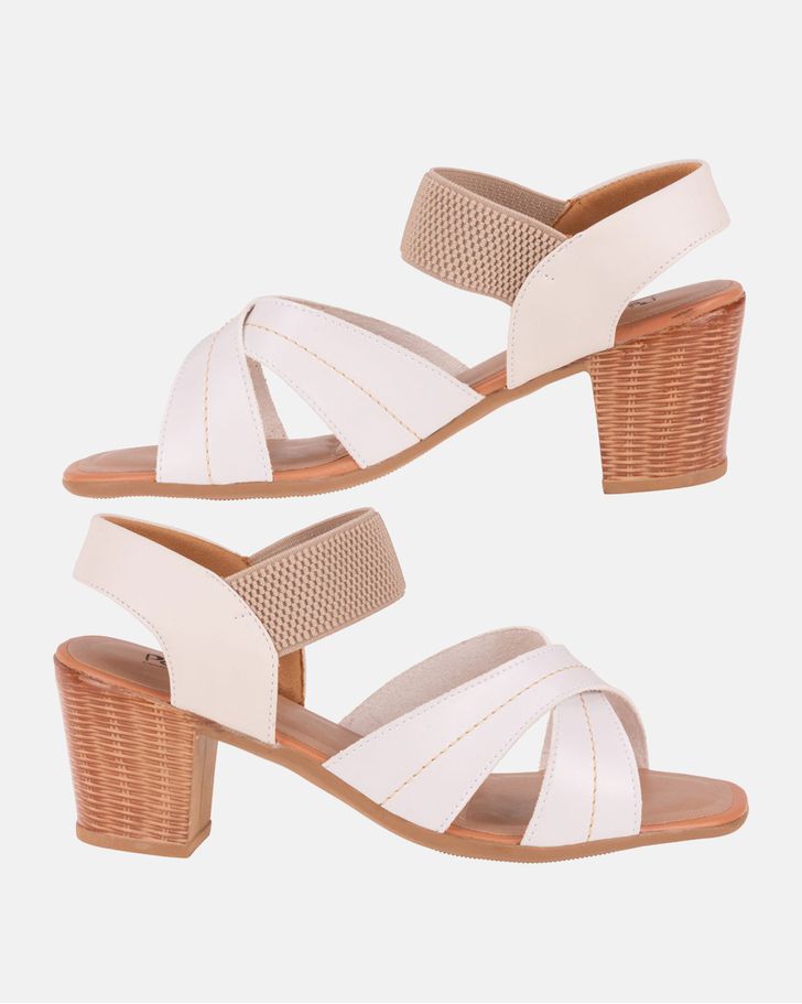 Sandália Versilia Salto Grosso - Off White