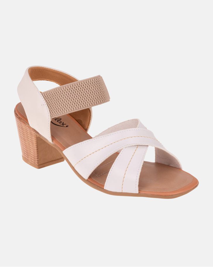 Sandália Versilia Salto Grosso - Off White