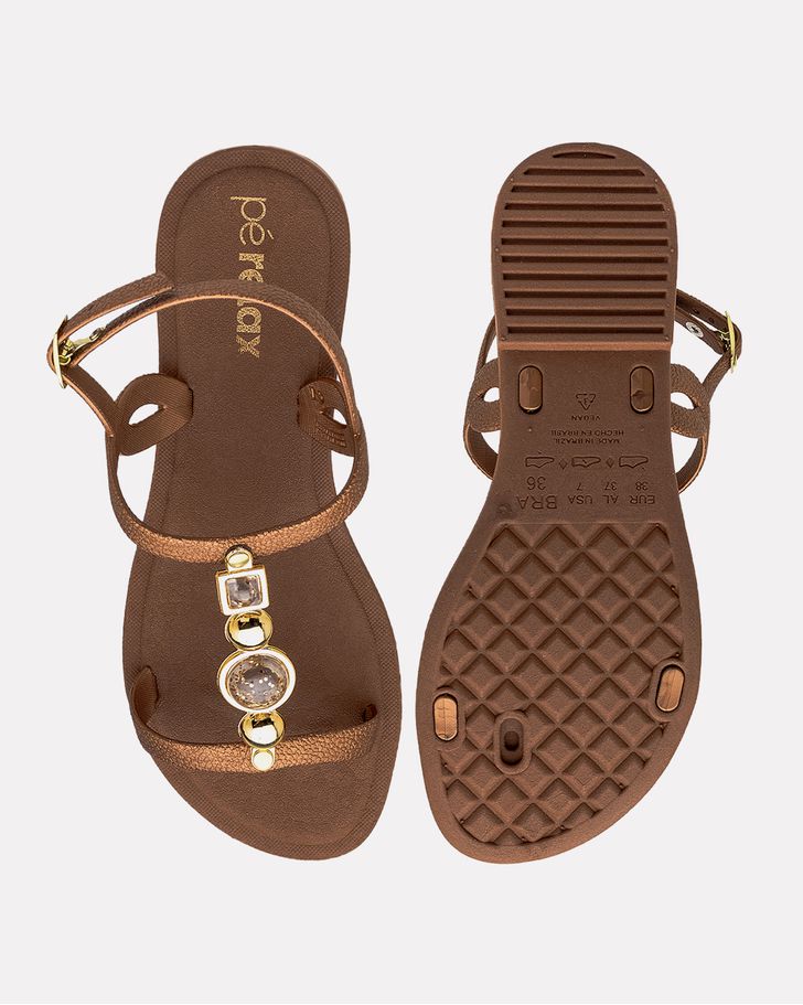 Sandália Dalbergia - Bronze / Moca