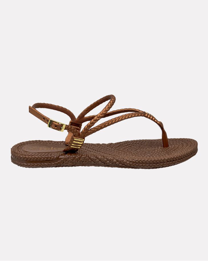 Sandália Hibisco - Bronze / Moca