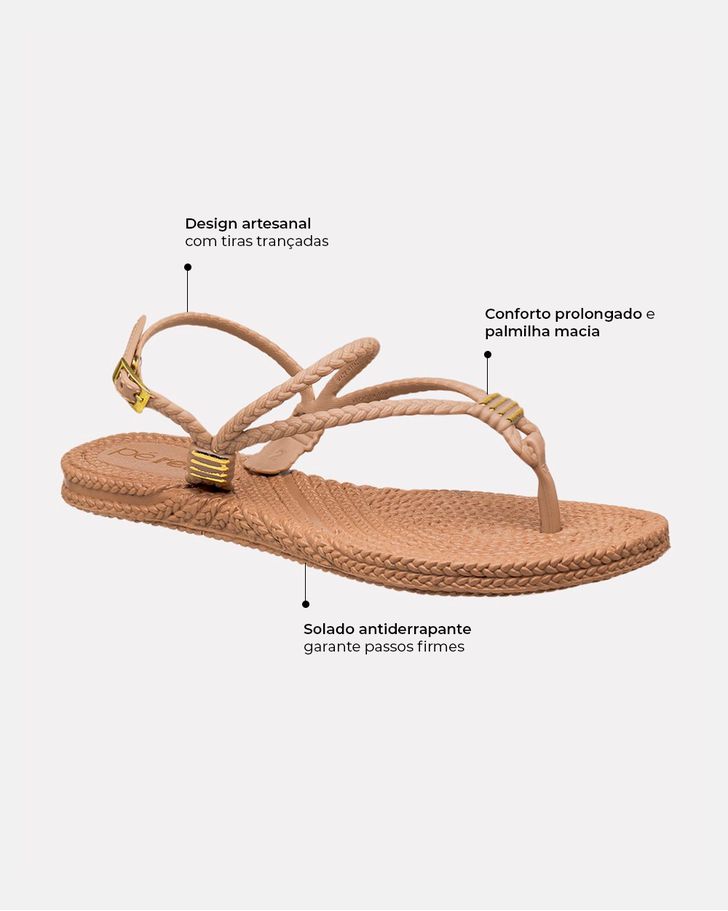 Sandália Hibisco - Taupe
