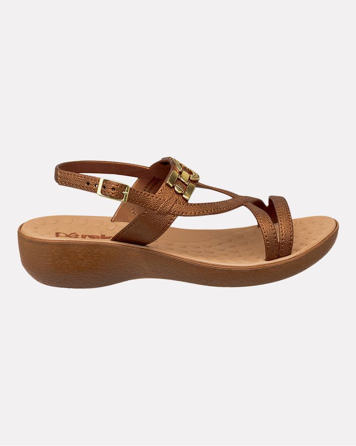 Sandália Ortopédico Giesta - Bronze / Caramelo