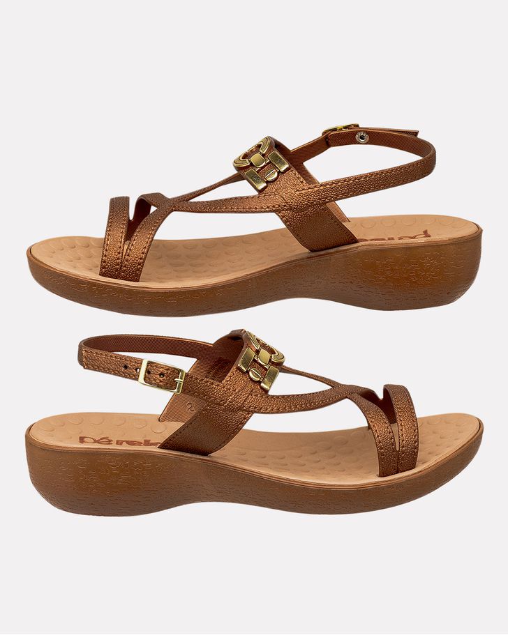 Sandália Ortopédico Giesta - Bronze / Caramelo