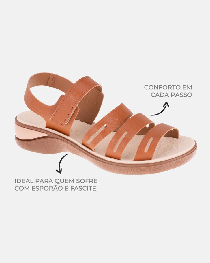 Sandália Helianto - Caramelo / Moca