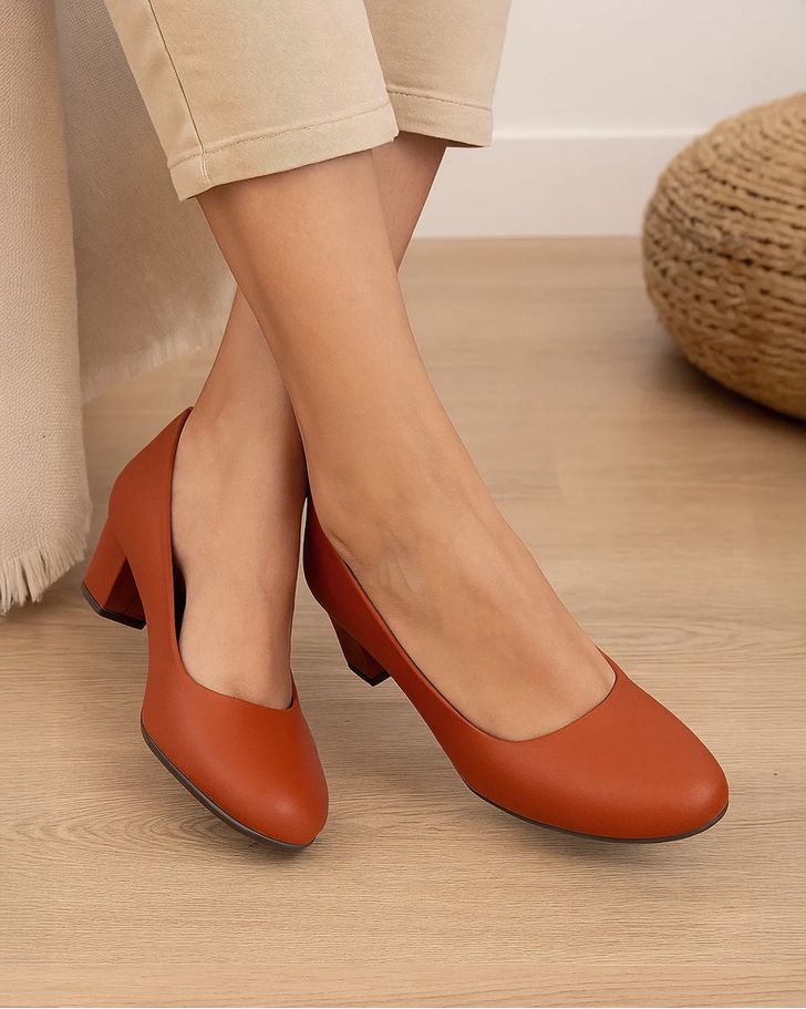 Sapato Social Feminino Magnólia - Ocre