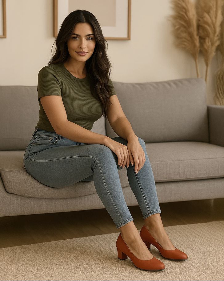 Sapato Social Feminino Magnólia - Ocre