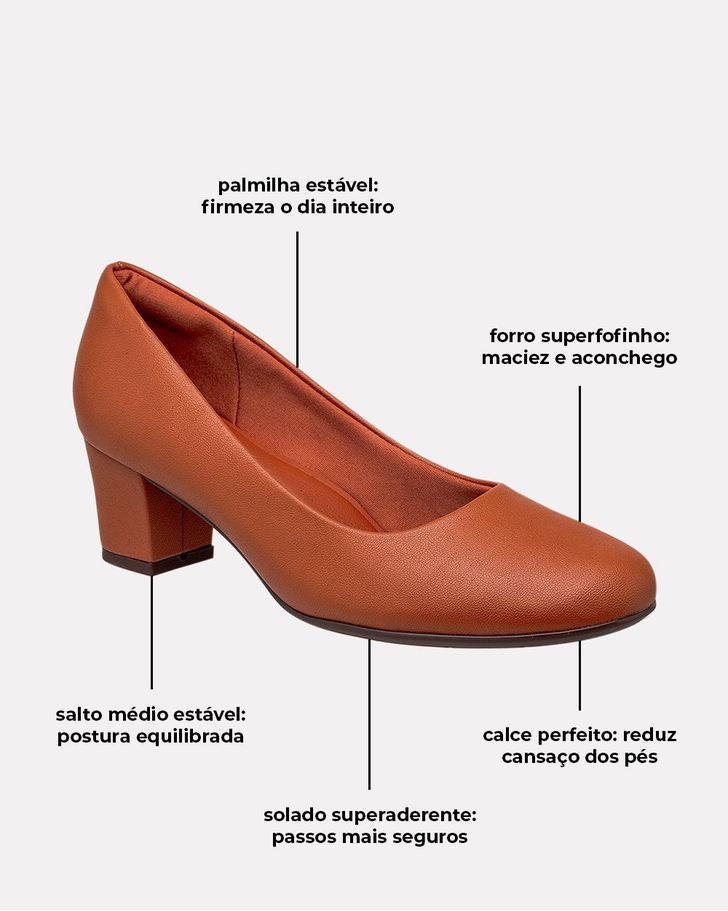 Sapato Social Feminino Magnólia - Ocre