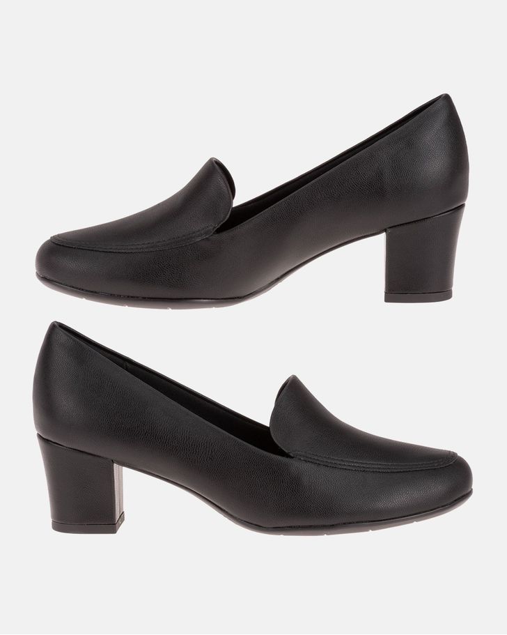 Loafer Salto Bloco Magnólia - Preto