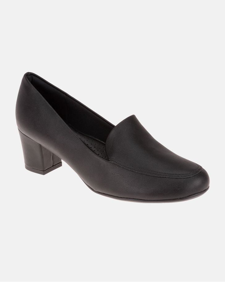 Loafer Salto Bloco Magnólia - Preto