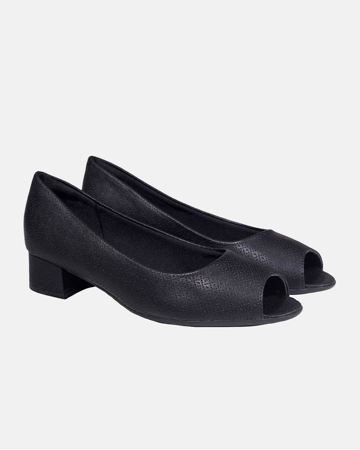 Peep Toe Margarida - Preto