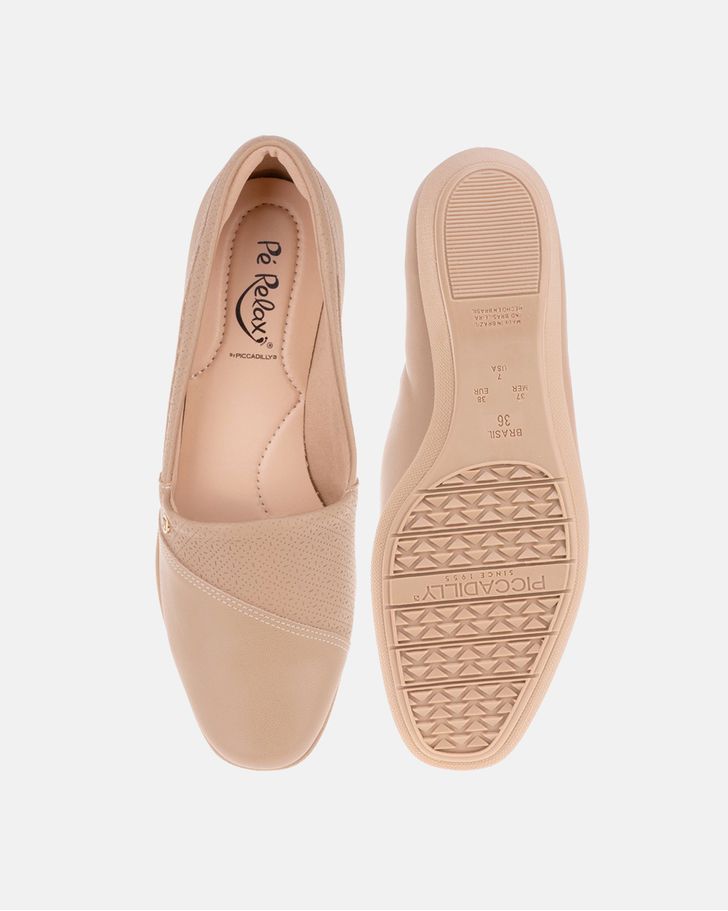 Sapato Comfort Lírio - Areia