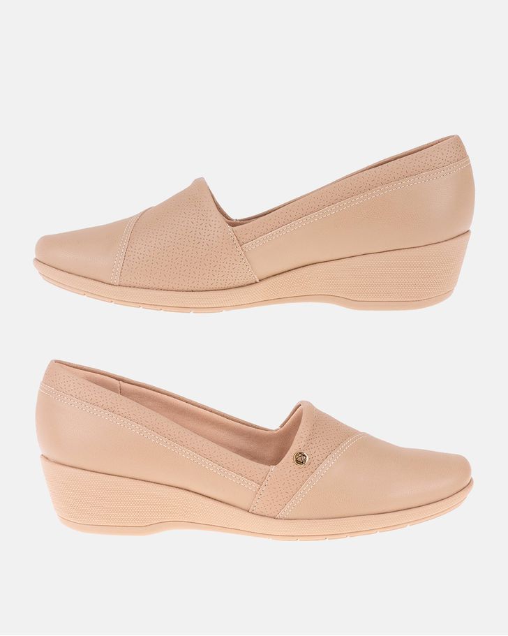 Sapato Comfort Lírio - Areia