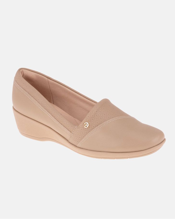Sapato Comfort Lírio - Areia