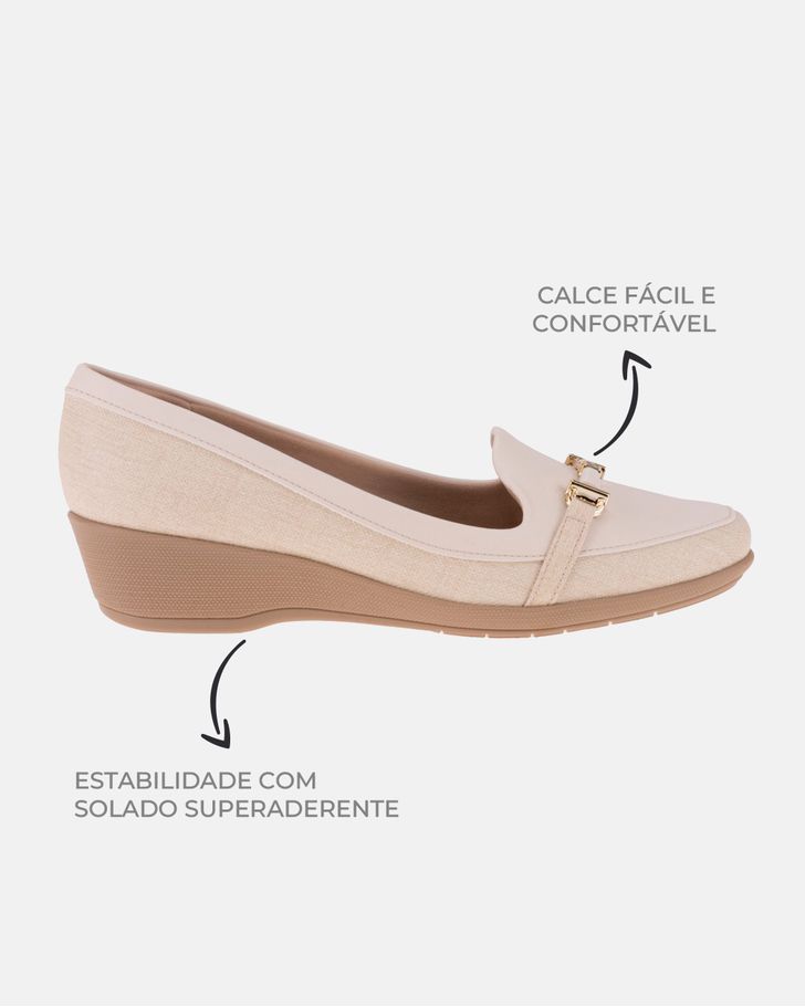 Sapato Comfort Lírio - Natural
