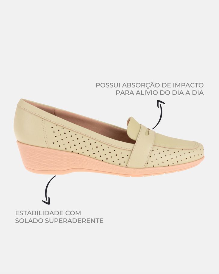 Sapato Comfort Lírio - Erva Doce