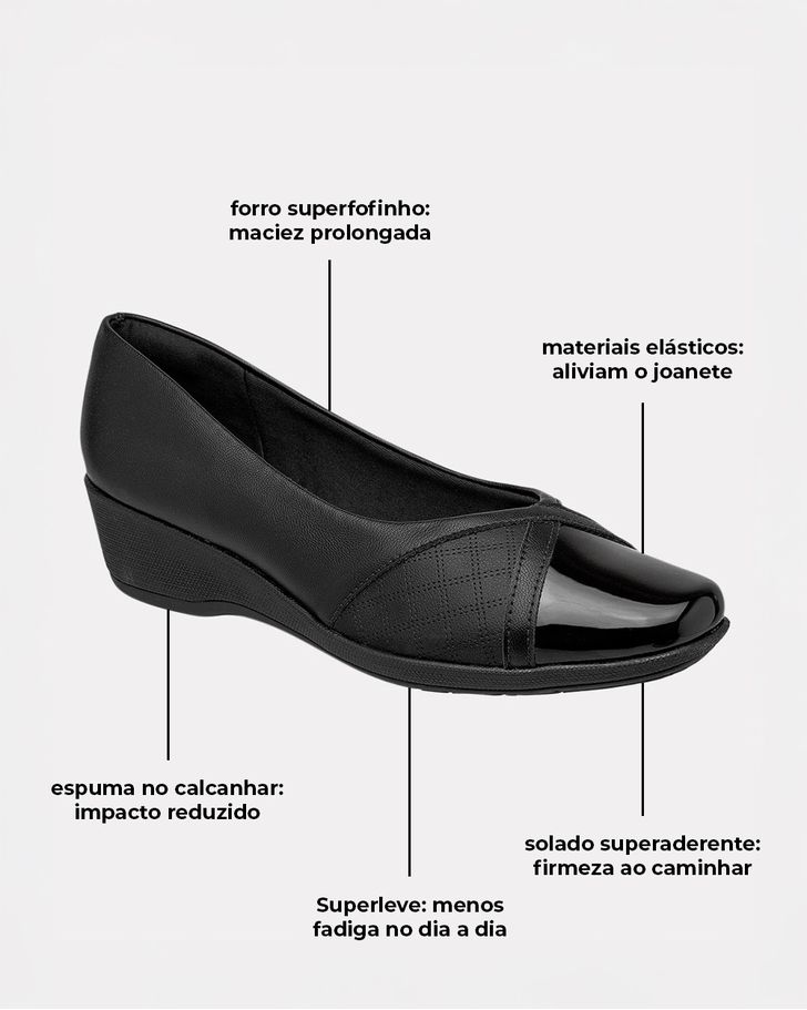 Sapato para Joanete Lírio - Preto