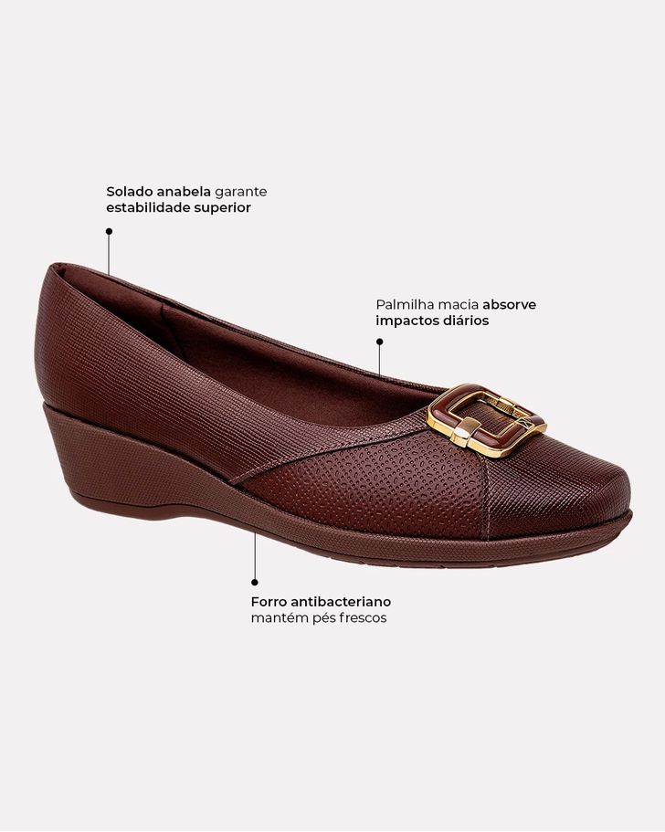 Sapato Feminino Lírio - Café
