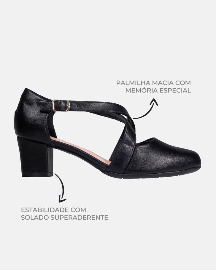 Sapato Boneca Magnólia - Preto