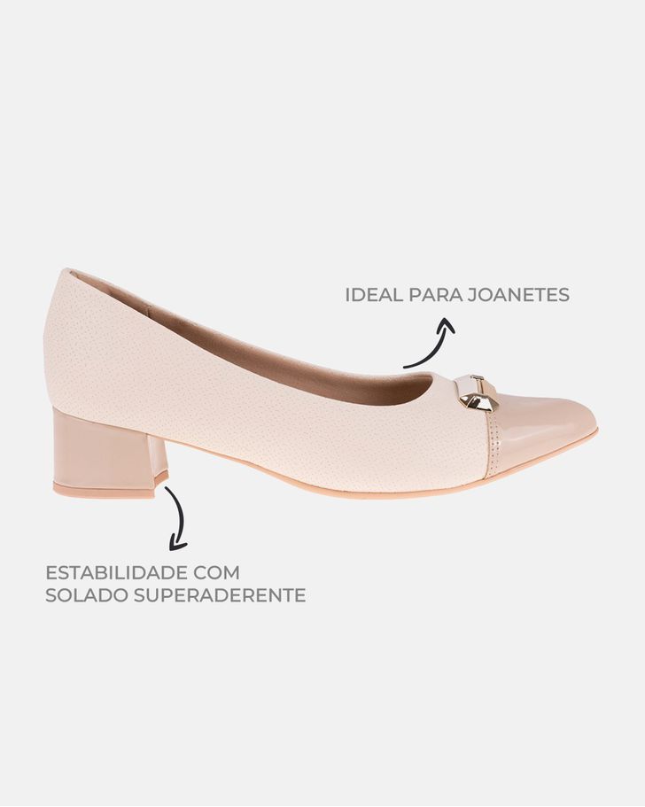 Scarpin Salto Baixo Jade - Off White