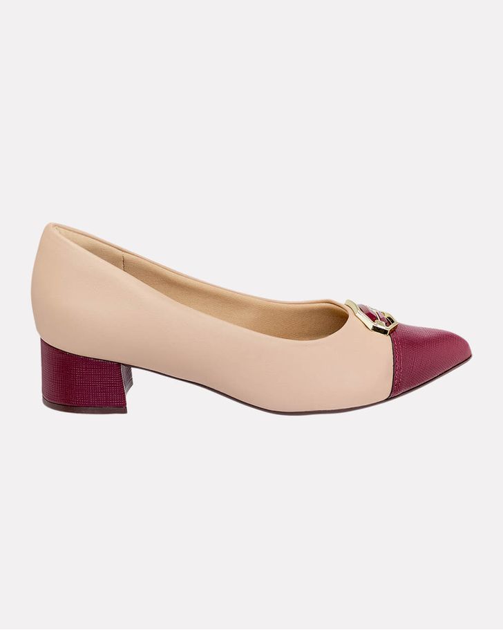 Scarpin Salto Baixo Jade - Fendi / Vinho