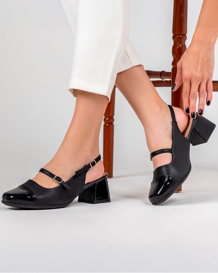 Slingback Fáfia - Preto