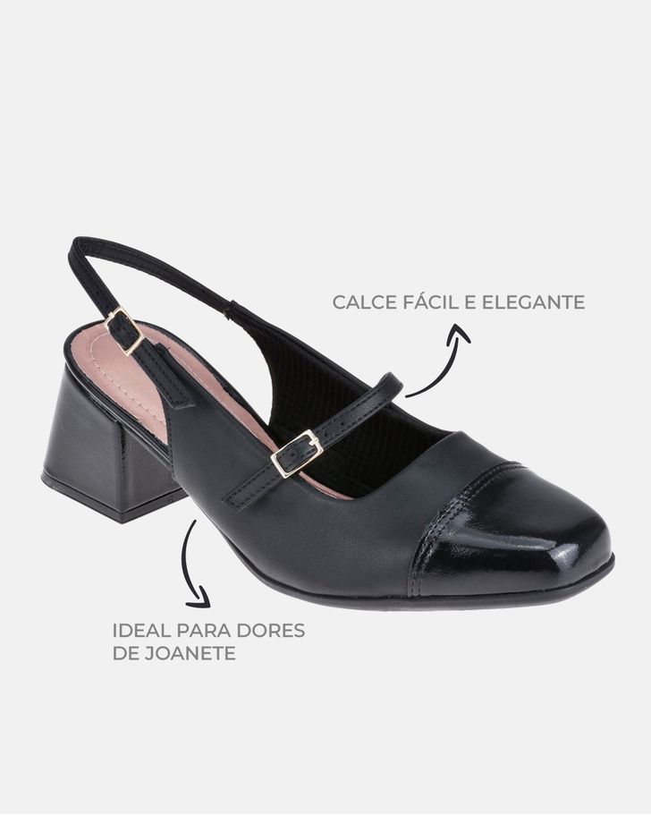 Slingback Fáfia - Preto