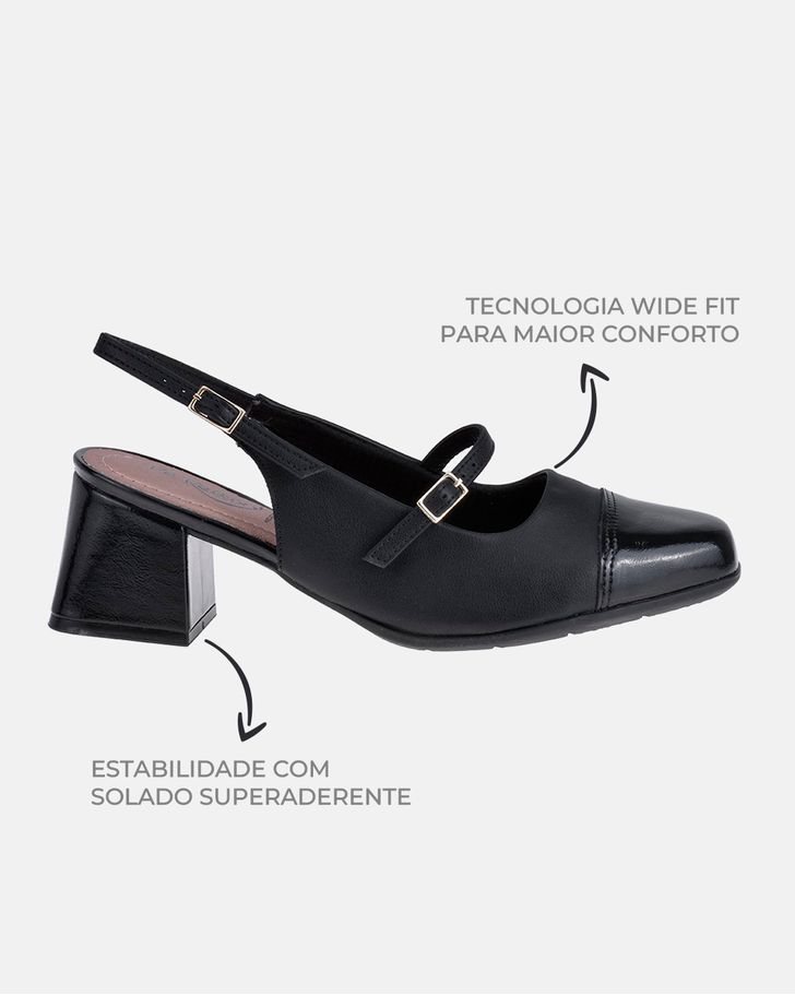 Slingback Fáfia - Preto